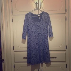 Purple floral textured dress